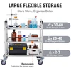 Laboratorinis vežimėlis. nerūdijančio plieno. 3 lentynų. iki 100 kg. 740x396x860 mm