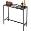 Lauko baro stalas 100 x 37.5 cm. stačiakampis. metalinis rėmas. vandeniui atsparus