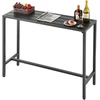 Lauko baro stalas 120 x 37.5 cm. stačiakampis. metalinis rėmas. vandeniui atsparus