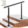 Lauko laiptų turėklas. 3 pėdų (91.4 cm) ilgio. 34 colių (86.4 cm) aukščio. reguliuojamas 0-60 laipsnių kampu