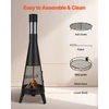 Lauko malkinis židinys-krosnelė (chiminea). 508 mm. kūginės formos. su tinkleliu ir apsauga nuo rūdžių. terasai. sodui. kiemui