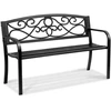 Lauko suoliukas 52.7 x 127 x 81.8 cm. metalinis sodo suoliukas su atlošu ir porankiais. keliamoji galia 250 kg