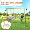 Lauko sūpynės vaikams. keliamoji galia 272 kg. sodo sūpynės su 1 lėkštės formos sėdyne ir 2 sėdynėmis su diržais