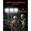 LED darbo lempa su trikoju 15000 lm nešiojama