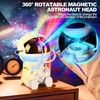 LED žvaigždyno projektorius - sėdintis astronautas, baltas