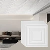 Lubų plokštės. 605x605 mm. 12 vnt. pakuotė. savaime lipnios. baltos su plunksnos raštu