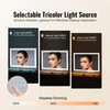 Makiažo veidrodis su LED apšvietimu ir Bluetooth. 5X didinimas. 797x547 mm. baltas