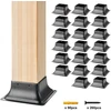 Medinių stulpų atramos. 20 vnt. rinkinys. 102 x 102 mm. vidinis matmuo 91.4 x 91.4 mm. anglinio plieno