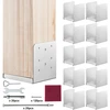 Medinių stulpų atramų komplektas. 10 vnt.. 149 x 143 x 160 mm. anglinio plieno pagrindai stulpų. turėklų. terasų tvirtinimui