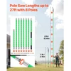 Medžių genėjimo įrankis su ištraukiamu kotu 118–8093 cm dvigubas kablys 65 Mn plieno ašmenys palmėms ir krūmams