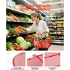 Metaliniai prekybos krepšeliai. 22 l. sukraunami. 12 vnt.. raudoni