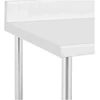 Metalinis gastronominis stalas su lentyna ir kraštu 70 x 120 cm