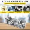 Mini tekinimo staklės metalui 1100W verpstės skersmuo 125mm siūbuojantis stalas 220mm