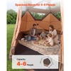 Momentinė kabinos tipo „pop-up“ palapinė 6 žmonėms su lietaus tentu ir tinkleliniais langais