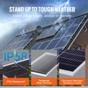 Monokristalinių saulės skydelių rinkinys 2x100W su įkrovimo reguliatoriumi. IP68