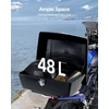 Motociklo kofras 48 L. atsegamas. vandeniui atsparus. patvarus PP plastikas