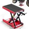 Motociklo žirklinis keltuvas kompaktiška platforma apkrova 499 kg eiga 95-34 cm
