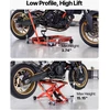 Motociklo žirklinis keltuvas su pedalu apkrova 499 kg eiga 12-358 cm