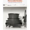 Neprisvilantys puodai ir keptuvės su nuimama rankena. 17 vnt. rinkinys. juodas