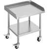 Nerūdijančio plieno darbastalis 610x711x751.6 mm. 4 ratukai. bortelis 3 pusėse. restoranams