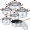 Nerūdijančio plieno puodų rinkinys SteelCook ST12 BERIMAX , 12 dalių