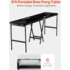 Nešiojamas alaus pongo (beer pong) stalas. 2.4 m. sulankstomas. su 6 kamuoliukais. juodas