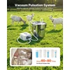 Ožkų melžimo aparato rinkinys su nerūdijančio plieno kibiru. 3 l. ličio baterija 5200 mAh