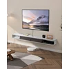 TV staliukas Pakabinama TV spintelė su anga laidams. laikomoji 52 kg. balta. 1800x236x160 mm