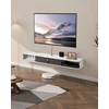 TV staliukas Pakabinama TV spintelė su kabelių anga. ilgis 140 cm. apkrova 52 kg. balta