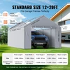 Pakeičiamas šoninės sienelės tentas garažo/automobilio stogeliui. 12' x 20' (3.66 x 6.1 m). nepramirkstantis. UV atsparus