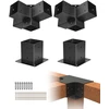 Pergolos laikiklių rinkinys. apie 152 x 152 mm. tinka 92 x 92 mm stulpams. 2 vnt. 4 krypčių kampiniai laikikliai