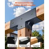 Pergolos tvirtinimo apkabų komplektas medienai 92 x 92 mm. 3 krypčių apkabos su varžtais. 4 vnt.. lauko pavėsinėms