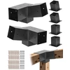 Pergolos tvirtinimo detalių rinkinys. 2 vnt. pasvirusių 3 krypčių laikiklių. apie 101 x 101 mm. tinka 92 x 92 mm sijoms