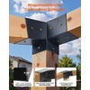 Pergolos tvirtinimo detalių rinkinys iš anglinio plieno, 8 vnt. pasvirusių 3 krypčių laikiklių 92 x 92 mm
