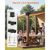 Pergolos tvirtinimo detalių rinkinys iš anglinio plieno, 8 vnt. pasvirusių 3 krypčių laikiklių 92 x 92 mm