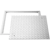 Pėsčiųjų liukas su kvadratiniu rėmu 600 x 600 mm ir pagrindu, neslystantis