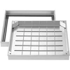Pėsčiųjų liukas su rėmu 500 x 500 mm, anglinio plieno drenažo kanalo dangtis