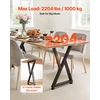 Plieninės ardomos stalo kojos. Z formos. laikomoji 1000 kg. 74x47.2 cm. 2 vnt.. juodos