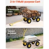 Plieninis sodo vežimėlis su ratais apkrova 2268 kg tempiamas