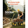 Plieninis sodo vežimėlis su ratais apkrova 2268 kg tempiamas