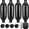Pripučiami valties bamperiai. 4 vnt.. PVC. 21.6x66 cm. su pompa ir virvėmis