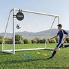 PVC futbolo vartai treniruotėms lauke. 3 x 2 m. PE tinklas. atsparūs orų sąlygoms. su taikinio kūgiais