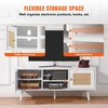 TV staliukas Ratano TV spintelė. boho stiliaus. 120 x 40 x 49 cm. 2 durelės ir 2 stalčiai. balta