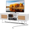 TV staliukas Ratano TV spintelė iki 1651 mm su lizdu ir USB jungtimis. balta