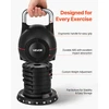 Reguliuojamas svarstis (kettlebell). 7 svorio lygiai iki 20 kg. juodas