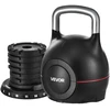 Reguliuojamas svarstis (kettlebell). 7 svorio lygiai iki 20 kg. juodas
