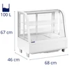 Šaldymo vitrina 100 l , balta, stiklinė