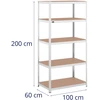 Sandėliavimo lentyna 750 kg 100 x 60 x 197 cm pilka