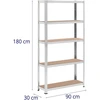 Sandėliavimo stelažas 5 lentynos iki 875 kg 90 x 30 x 180 cm 2vnt pilkas