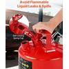 Saugus benzino kanistras. raudonas. 9.5 l. II tipo. su lanksčiu metaliniu snapeliu